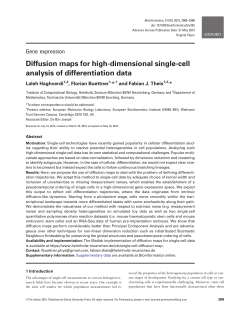 Diffusion maps for high-dimensional single-cell