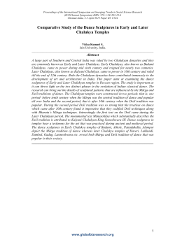 Comparative Study of the Dance Sculptures in Early and Later