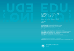 EDUCATION INQUIRY