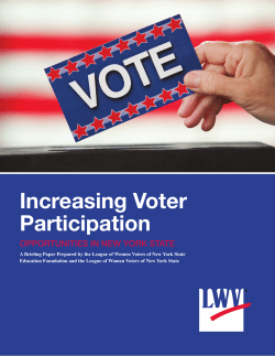 Increasing Voter Participation