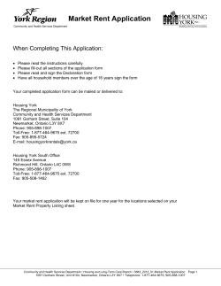 Market Rent Application Form