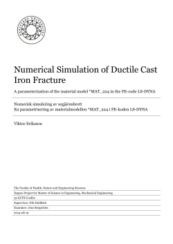 Numerical Simulation of Ductile Cast Iron Fracture