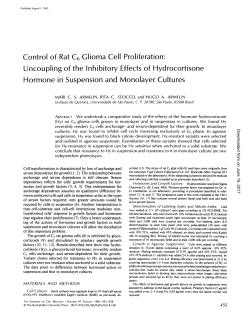 Control of Rat C6 Glioma Cell Proliferation