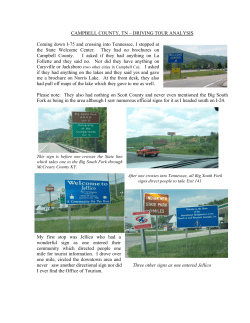 Coming down I-75 and crossing into Tennessee, I