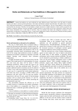 Herbs and Botanicals as Feed Additives in Monogastric