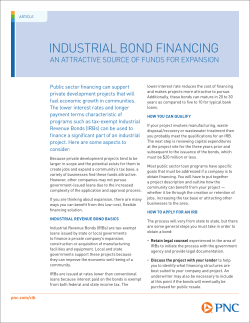 INDUSTRIAL BOND FINANCING