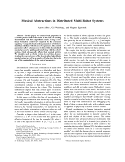 Musical Abstractions in Distributed Multi-Robot