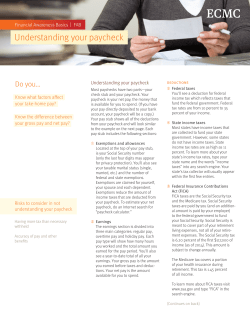 Understanding your paycheck