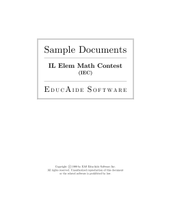 Sample Documents - EducAide Software