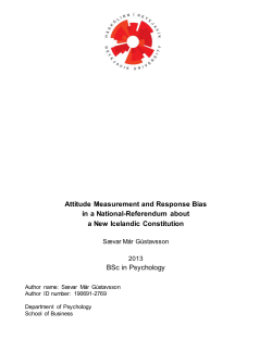 Attitude Measurement and Response Bias in a National