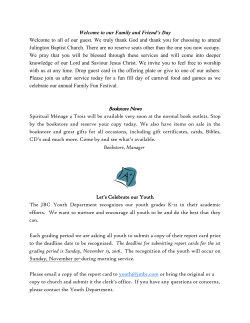 bulletin-44-october-30 - Julington Baptist Church