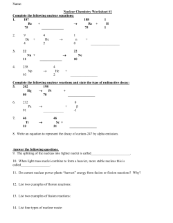 Nuclear practice problems