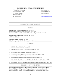 durrenda ojanuga onolemhemhen - Wayne State University School