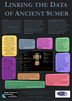 The CUNEIFORM DIGITAL LIBRARY INITIATIVE (CDLI)