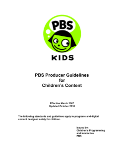 PBS Producer Guidelines for Children`s Content