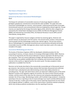 Natural Gas Resource Assessment Methodologies