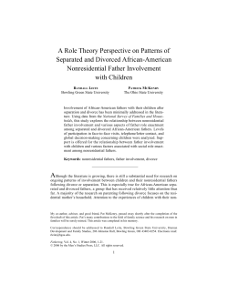 A Role Theory Perspective on Patterns of Separated and Divorced