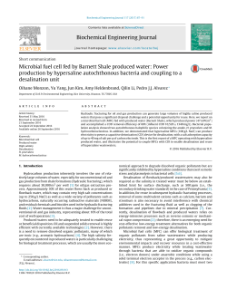 Microbial fuel cell fed by Barnett Shale produced water: Power
