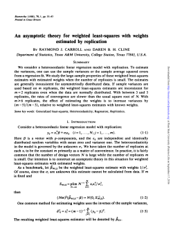 An asymptotic theory for weighted least-squares with