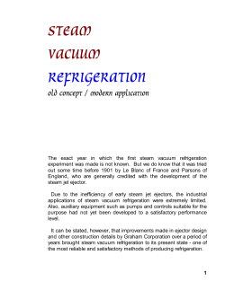 steam vacuum refrigeration