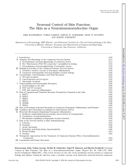 Neuronal Control of Skin Function