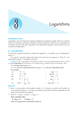logarithms - I Love Maths