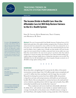The Income Divide in Health Care