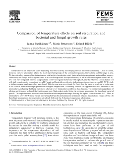 Comparison of temperature effects on soil respiration and bacterial