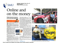 16 June 2013 - Singapore Management University