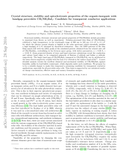 Crystal structure, stability and optoelectronic properties of the
