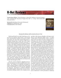 European Revolutions and the American Slavery Crisis - H-Net