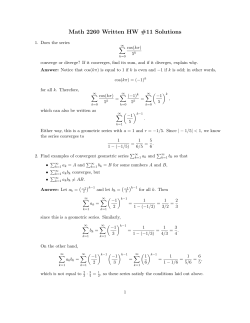Math 2260 HW #11 Solutions