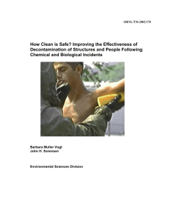 Improving the Effectiveness of Decontamination of Structures and