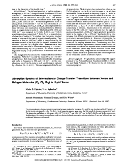 Absorption spectra of intermolecular charge