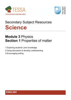 Section 1 : Properties of matter