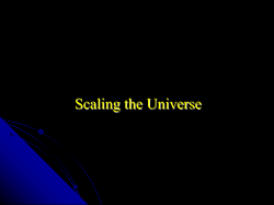 Scaling the Universe