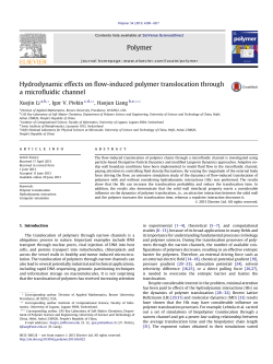 Hydrodynamic eff ects on flow-induced polymer