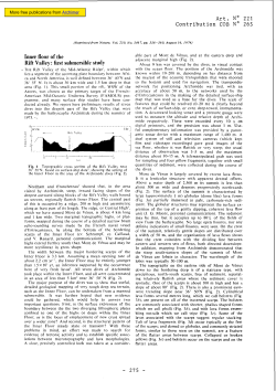 Inner floor of the Rift Valley : first submersible study