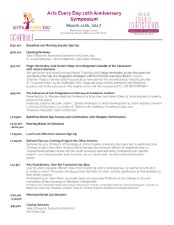 Schedule - Arts Every Day