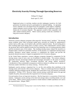 Electricity Scarcity Pricing Through Operating Reserves