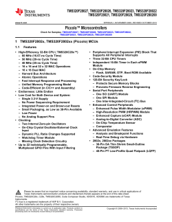 TMS320F2802x Piccolo&trade; Microcontrollers (Rev. K)