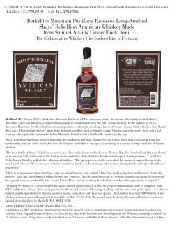 BMD Releases Long-Awaited Shays` Rebellion American Whiskey