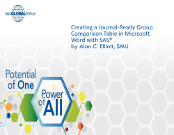 Creating a Journal-Ready Group Comparison Table in Microsoft