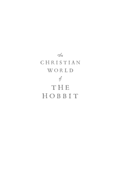 The Christian World of the Hobbit