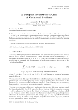 A Turnpike Property for a Class of Variational Problems
