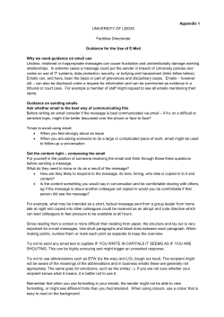 Appendix 1 - e-mail etiquette