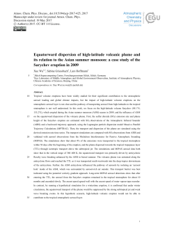 Equatorward dispersion of high-latitude volcanic plume and its