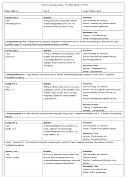 Scheme of Work - Felpham Community College