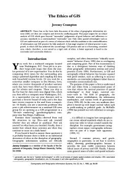 The Ethics of GIS