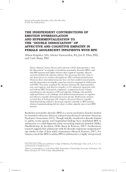 the independent contributions of emotion